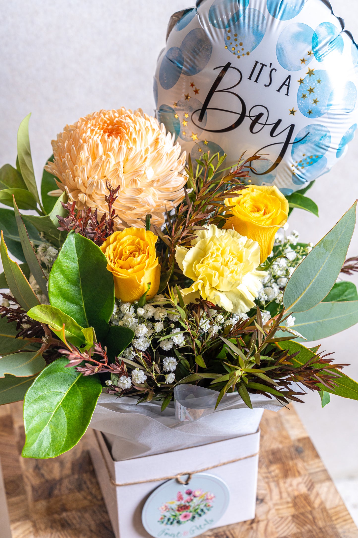 Florist’s Choice Box With Mini Balloon