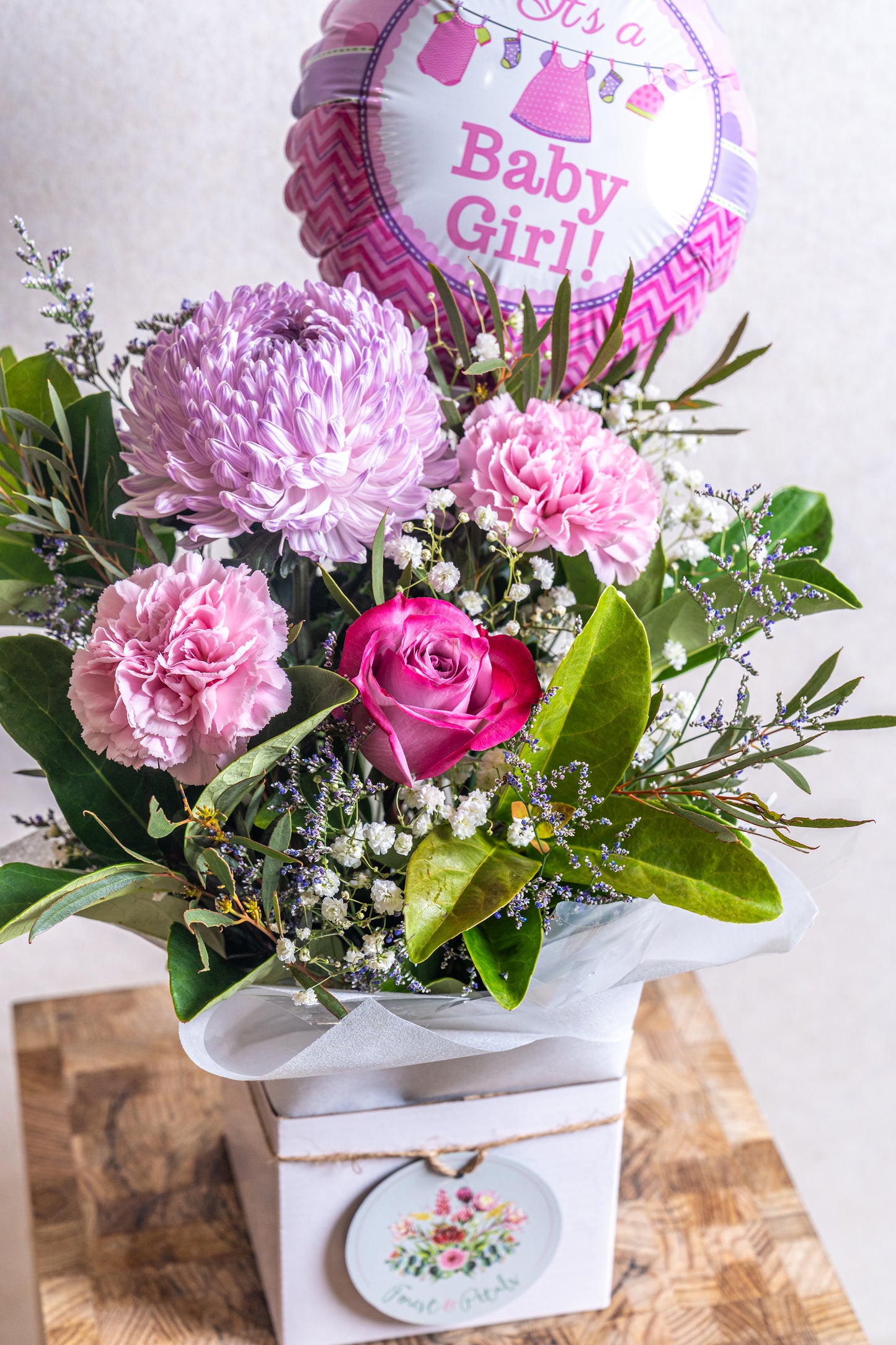 Florist’s Choice Box With Mini Balloon