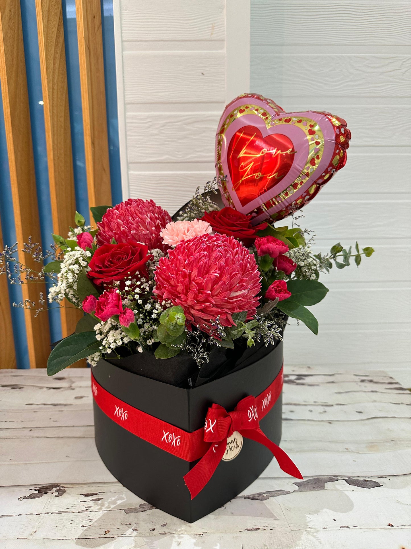 Heart Box Flower Arrangement