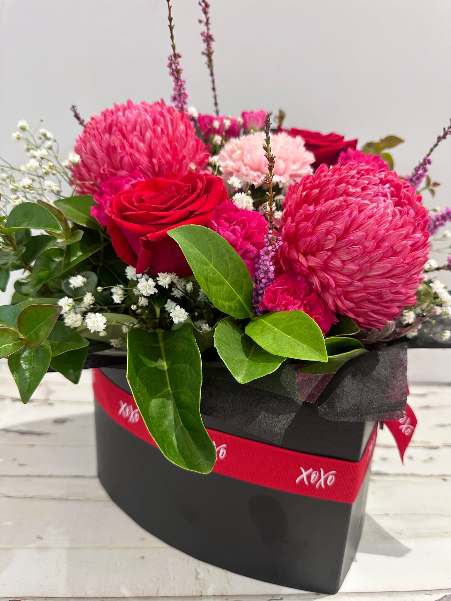 Heart Box Flower Arrangement