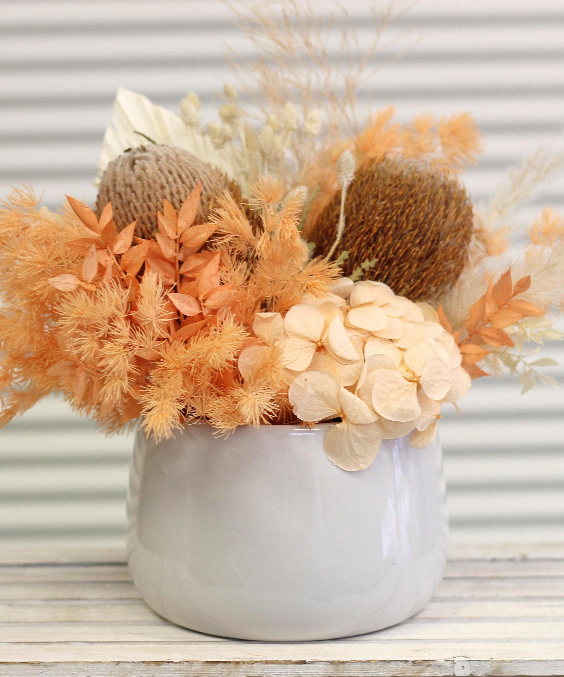 Dried Arrangement Peach and Cream - Forest and Petals