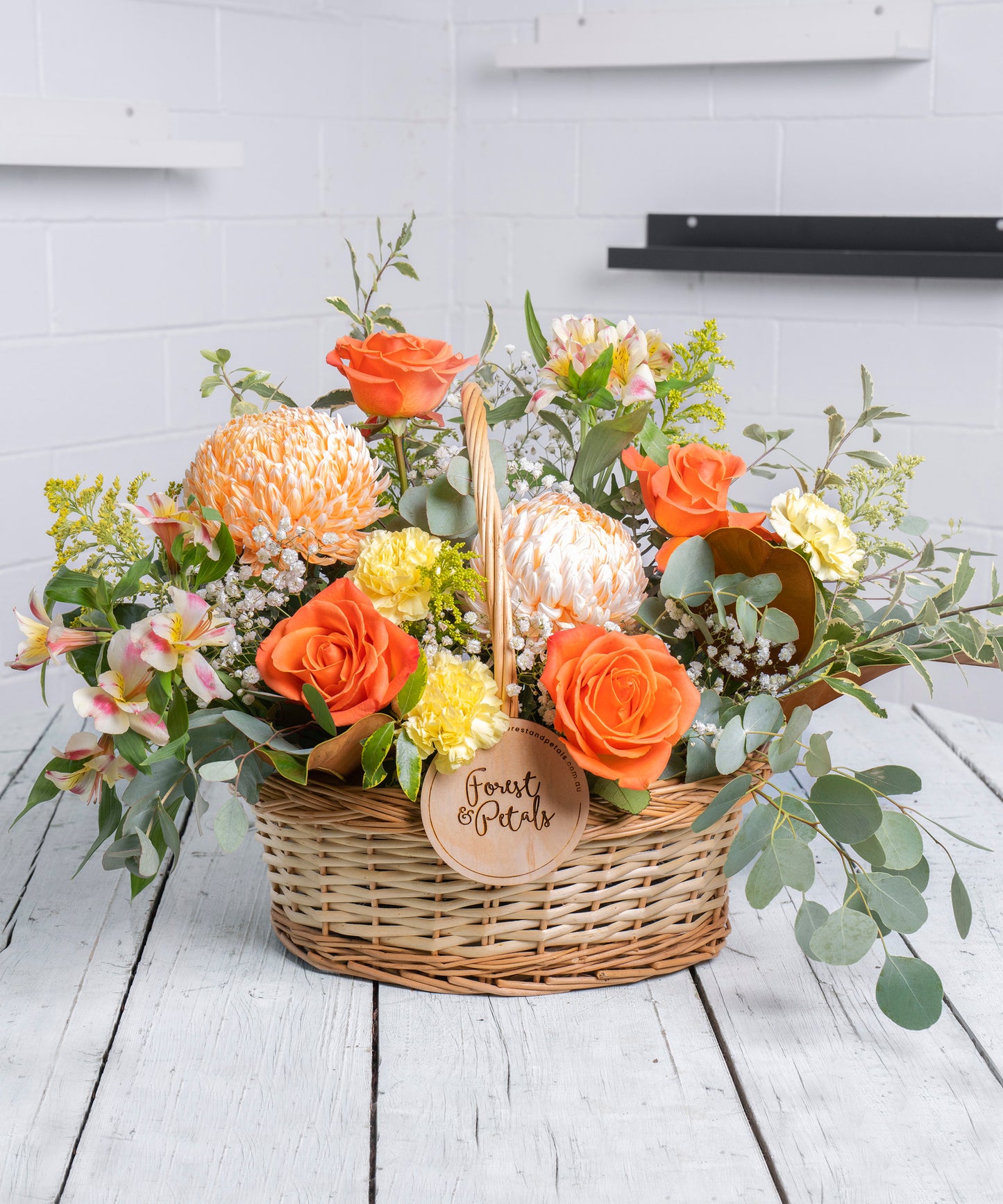 Blooming Love Basket Orange