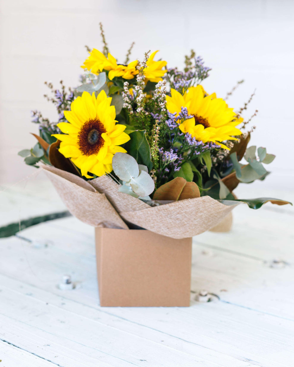 Day of the Sunflower Sunflowers Boxed arrangement Same day delivery